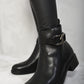 Buckle Side Zipper Closure Ankle Boots