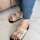 Zee Ladies Trendy Open-Toe Sliders with Buckle