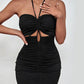Sling nightclub women's European and American sexy backless dress