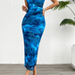Spring and summer slim fit sleeveless mesh dress