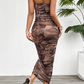 New style temperament tube top gradient dress