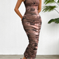 New style temperament tube top gradient dress