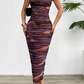 New style temperament tube top gradient dress