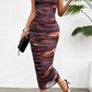 New style temperament tube top gradient dress