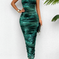 New style temperament tube top gradient dress
