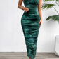New style temperament tube top gradient dress