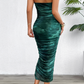 New style temperament tube top gradient dress