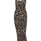 Suspender Sleeveless V-neck Leopard Snake Print Dress Fashion Sexy Midi Dress
