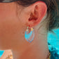 Audrey Sky Ridged Hoop Earrings