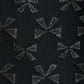 Iris Bow Black Jacquard White Embroidered Collar Midi Dress