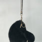 Black Faux Fur Love Heart Micro Bag