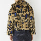Blue Faux Fur Cropped Jacket