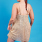 Gold Sequin Lightweight Curve Size Mini Swing Dress