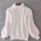 Joy - Fluffy Knitted Oversized Turtleneck Sweater