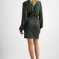 Juli Brushed Marl Jersey Mini Dress - Green