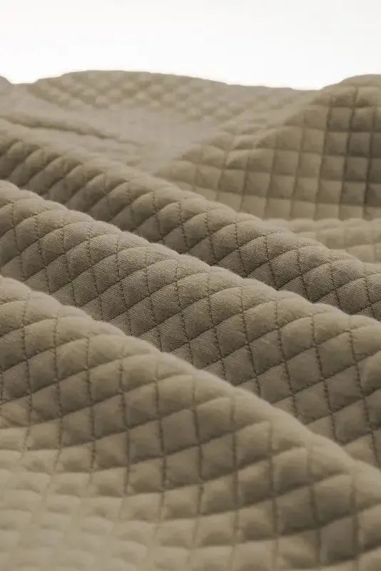 Kangaroo Pocket Quilted Hooded Dress