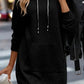 Kangaroo Pocket Quilted Hooded Dress