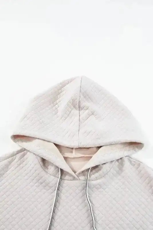 Kangaroo Pocket Quilted Hooded Dress