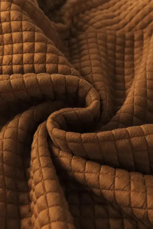 Kangaroo Pocket Quilted Hooded Dress