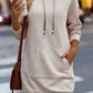 Kangaroo Pocket Quilted Hooded Dress