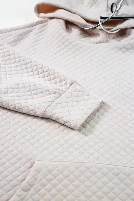 Kangaroo Pocket Quilted Hooded Dress