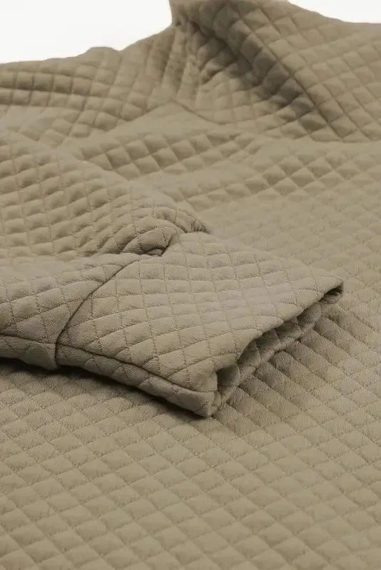 Kangaroo Pocket Quilted Hooded Dress