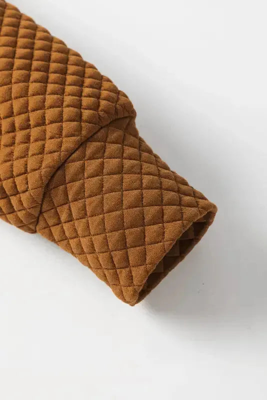 Kangaroo Pocket Quilted Hooded Dress
