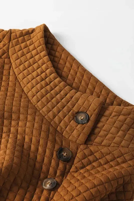 Kangaroo Pocket Quilted Hooded Dress