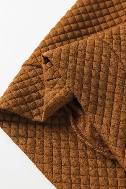 Kangaroo Pocket Quilted Hooded Dress