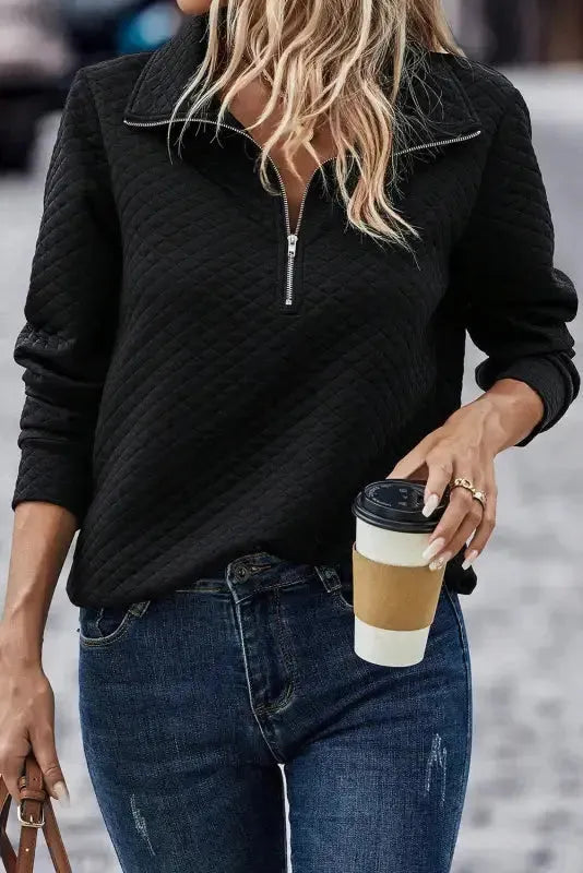 Kangaroo Pocket Quilted Hooded Dress