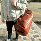 Large Leather Duffel Bag