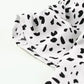 Leopard Bubble Sleeve Smocked Blouse
