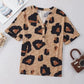 Light French Beige Leopard Blouse