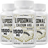 AJAXERRUE Liposomal Calcium AKG 1500 MG | Energy, Longevity & Metabolic Support | 180 Softgels