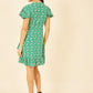 Mela Green Ditsy Floral Wrap Frill Dress