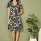 Yumi Black Jungle Print Skater Dress