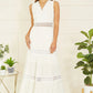 Yumi White Lace Trim Cotton Midi Sun Dress