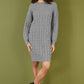 Yumi Grey Cable Knit Tunic Dress