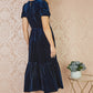 Yumi Navy Velvet Midi Dress