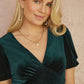 Yumi Green Velvet Midi Dress