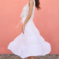 Yumi White Midi Boho Skirt