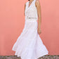 Yumi White Midi Boho Skirt