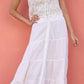 Yumi White Midi Boho Skirt
