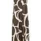 Yumi Brown Cotton Abstract Circle Trapeze Relaxed Midi Dress