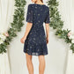 Yumi Navy Star Print Skater Dress