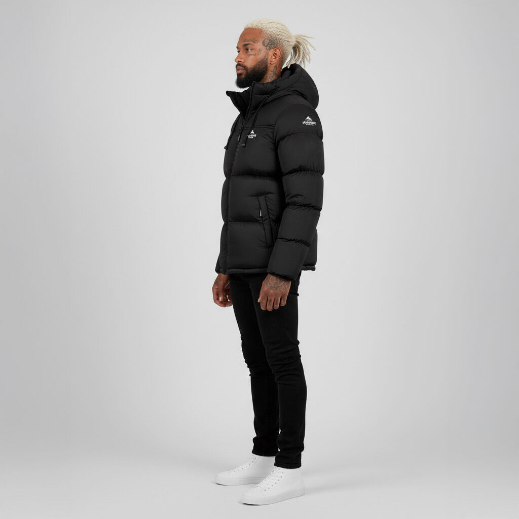 Middle Block Hooded Down Jacket