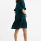 Louche Meloe Velvet Stripe Tiered Mini Dress