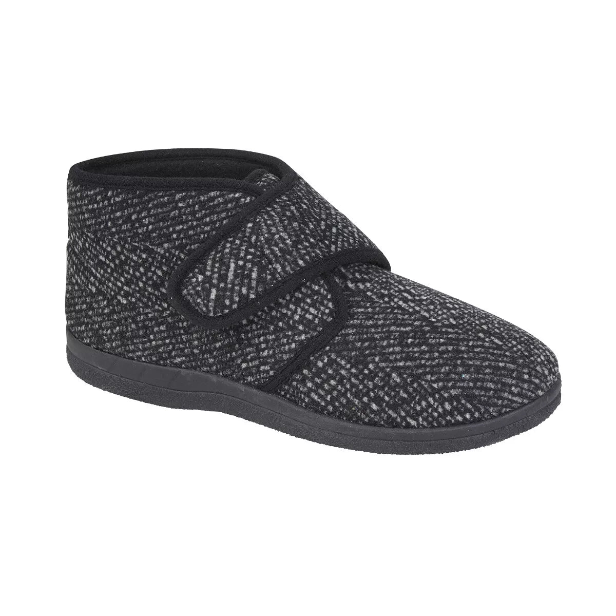 men's slippers black