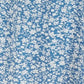 Kiyo Micro Blossom Print Midi Skirt In Blue