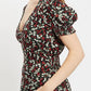 Louche Minerva Jolly Ditsy Print Puff Sleeve Midi Dress